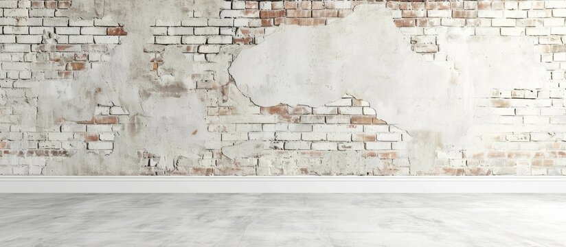 Fototapeta arrangement of bricks for white painted walls. with copy space image. Place for adding text or design