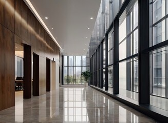 Mordern office with sunlight for background usage interior.