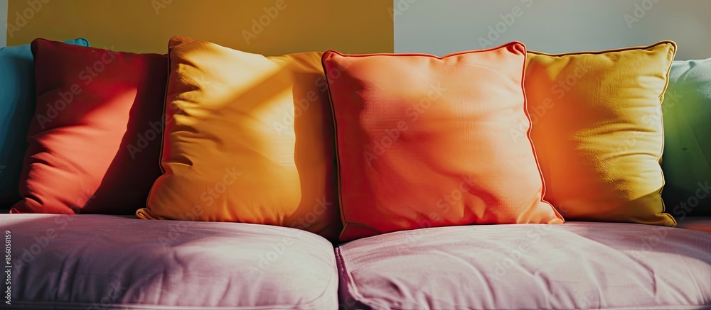 Poster Color cushion. with copy space image. Place for adding text or design