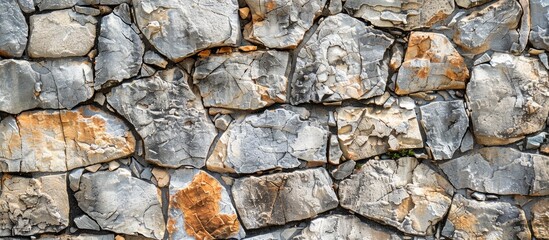 Fototapeta premium old stone wall texture background. with copy space image. Place for adding text or design
