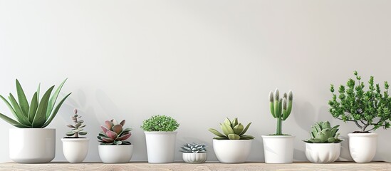 Fototapeta premium House plants. Succulents. with copy space image. Place for adding text or design