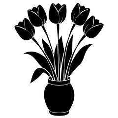 tulips in vase