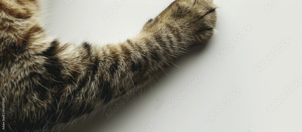 Poster cat leg. with copy space image. Place for adding text or design