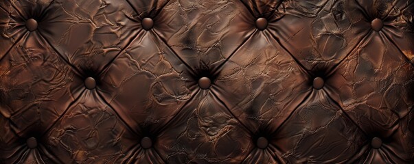 Naklejka premium Premium dark brown leather texture background with seamless pattern design in high resolution.