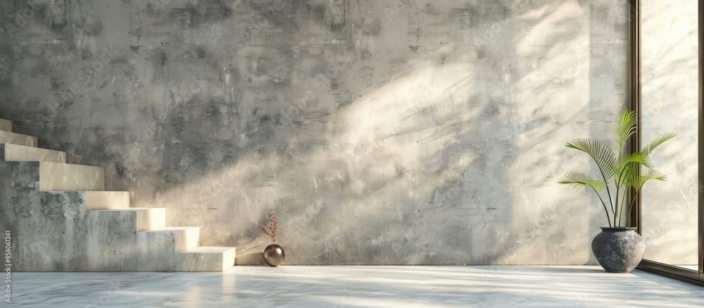 Poster interior of beautiful stylish room. copy space image. place for adding text or design