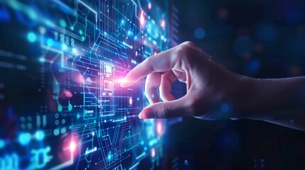Obraz premium Digital transformation conceptual for new generation technology