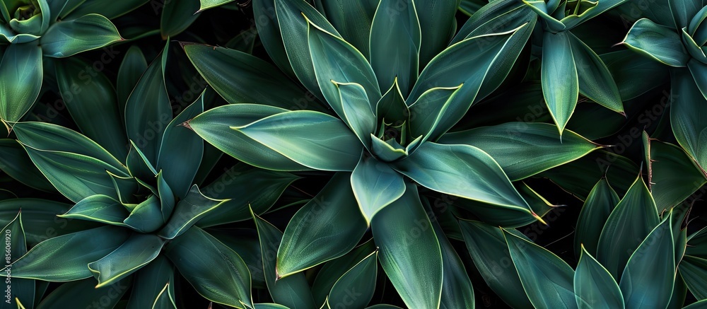Aufkleber abstract pattern of agave plant. with copy space image. Place for adding text or design