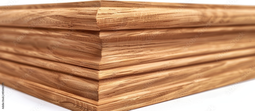 Aufkleber Wooden skirting boards isolated on white background clipping path. with copy space image. Place for adding text or design