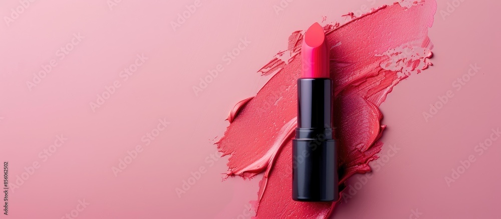 Poster Lipstick background pastel background Lipstick  Abstract. with copy space image. Place for adding text or design