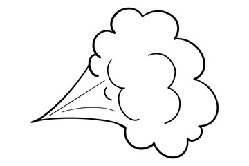 Comic speed motion effect, clouds way, trail set fast wind swirl, puff poof elements isolated on white background. Blow explosion