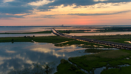 Mobile Bay, Alabama sunset in June