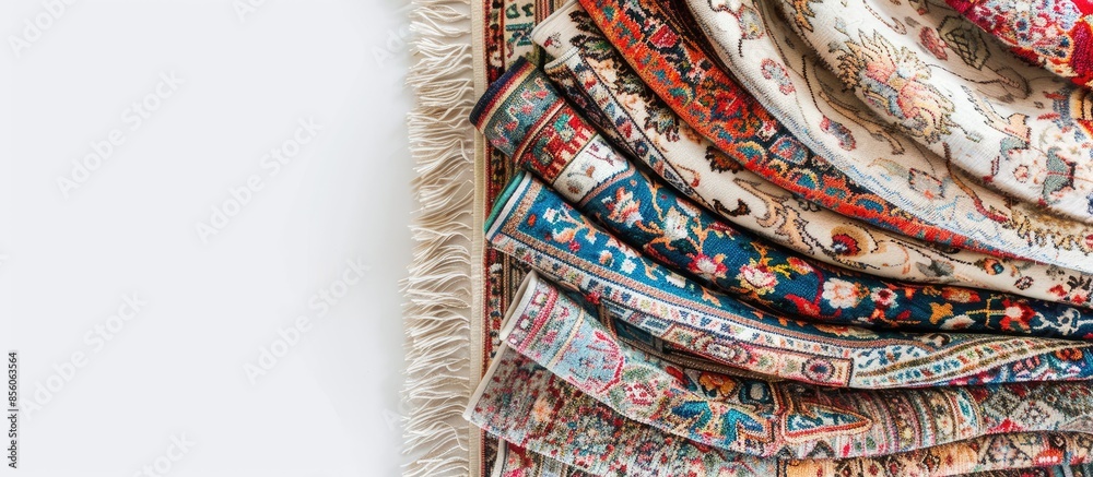 Fototapete carpet photo on a white background. with copy space image. place for adding text or design