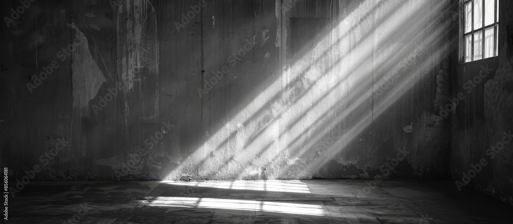 Poster The light sifting through form the window. with copy space image. Place for adding text or design