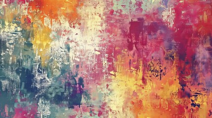 Obraz premium Modern Impressionism Wall Poster Template Featuring Abstract HandDrawn Dry Brush Oil Painting Art