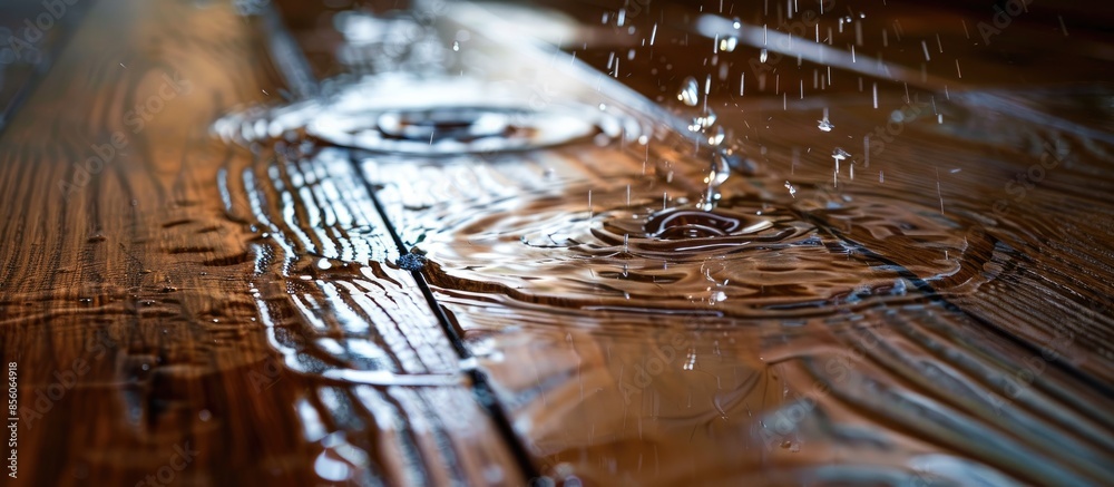 Poster laminate and water. waterproof laminate. wooden floors are impervious to moisture. floor coverings p