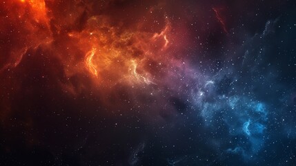 Naklejka premium Mesmerizing space wallpaper featuring vibrant nebulae, starstudded galaxies, and supernovae against a cosmic backdrop.