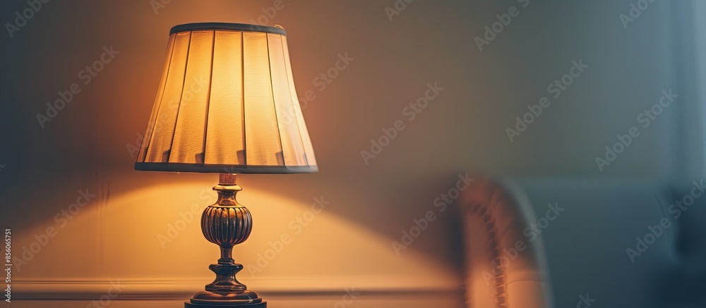Poster Table lamp  . with copy space image. Place for adding text or design
