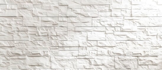 Modern white brick wall texture for background. Copy space image. Place for adding text or design