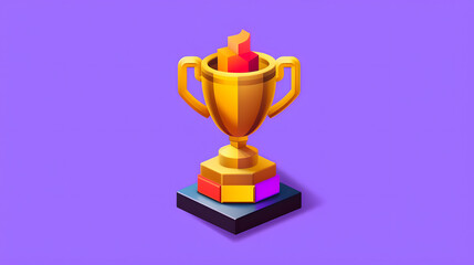 Trophy game icon 3d 