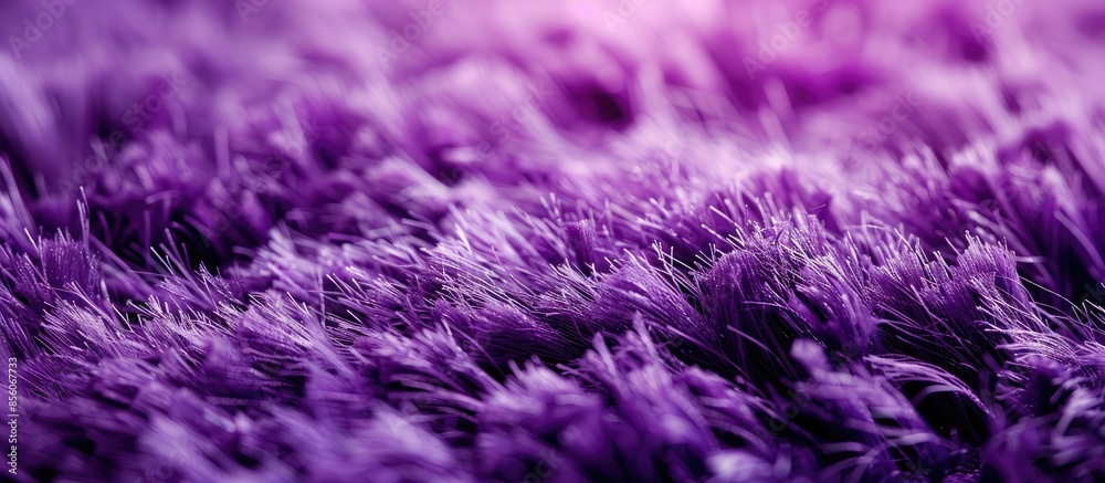 Aufkleber Beautiful soft shaggy carpet of violet color. with copy space image. Place for adding text or design