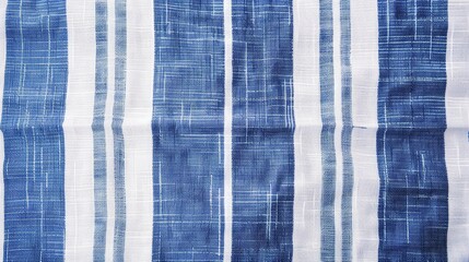 Highresolution blue and white striped fabric texture backdrop.