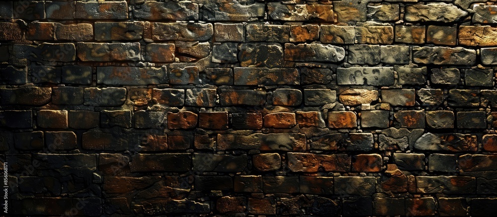 Poster wall brick wallpaper and texture. with copy space image. Place for adding text or design