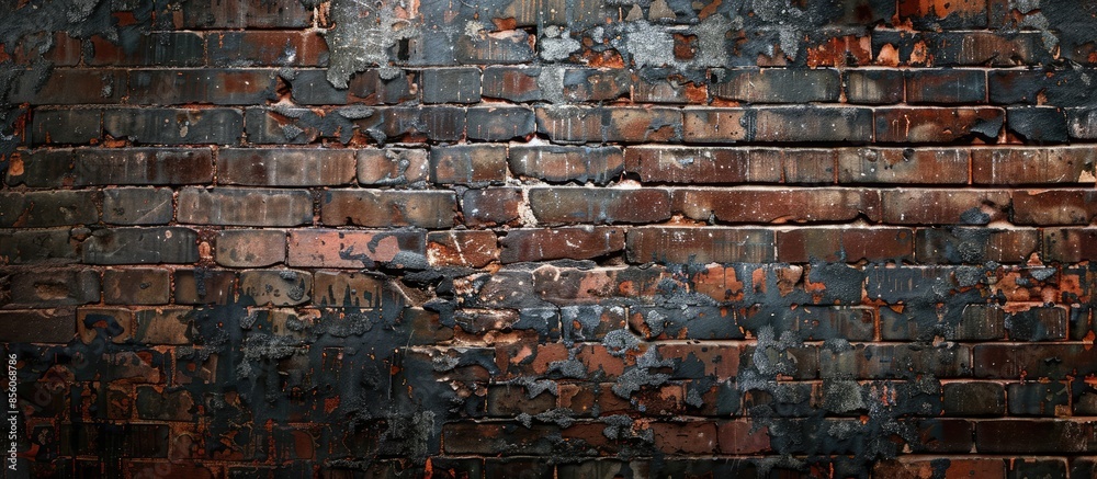 Poster wall brick wallpaper and texture. with copy space image. place for adding text or design