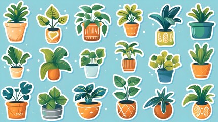 Assortment of Potted Plants and Greenery on Wooden Surface
