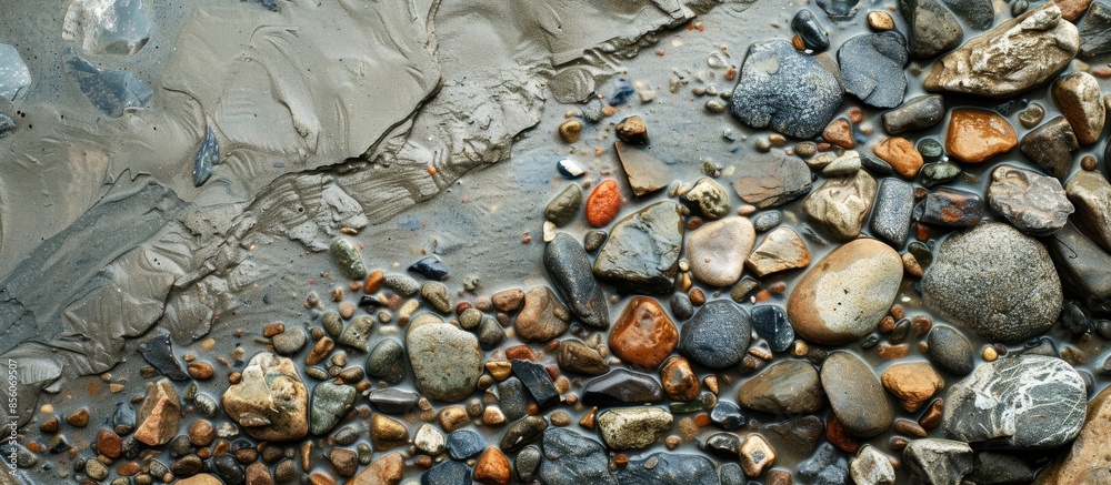 Aufkleber textures wash gravel (abstract). with copy space image. place for adding text or design