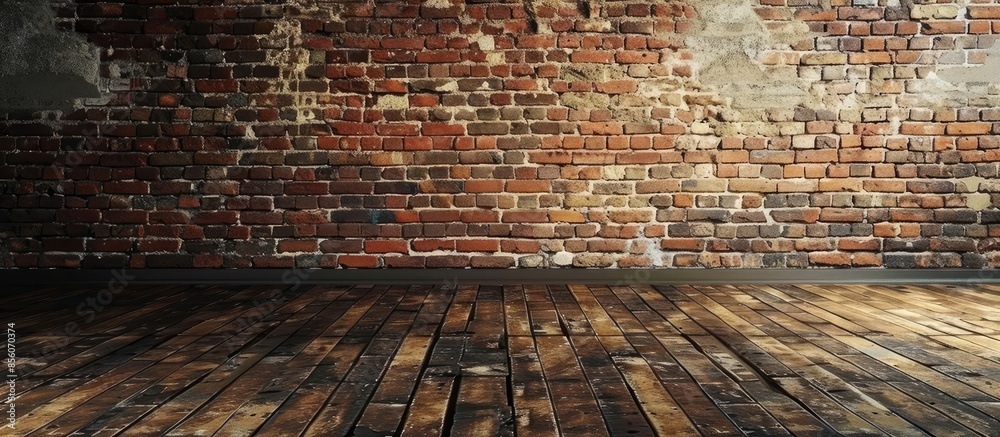 Poster Background of old vintage brick wall. with copy space image. Place for adding text or design