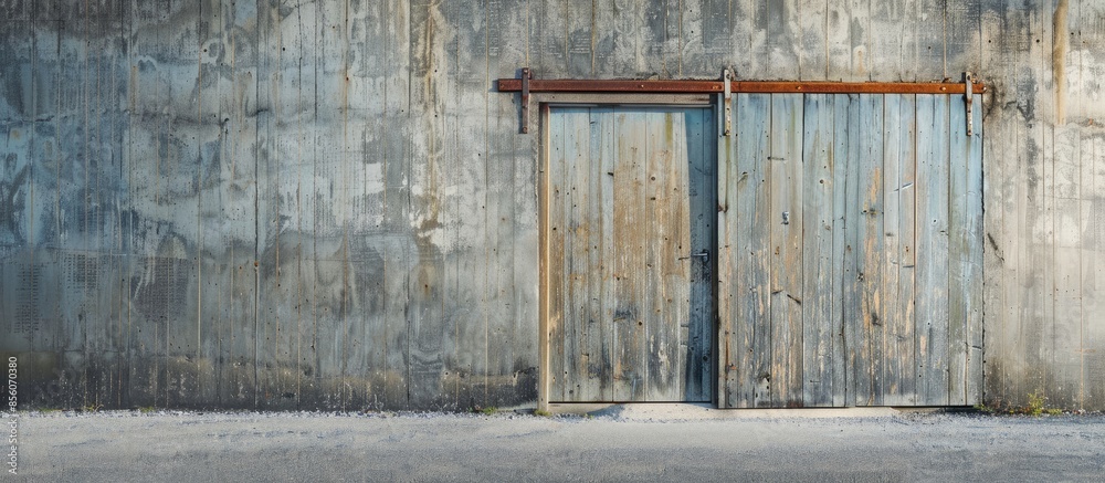 Poster wood door. with copy space image. place for adding text or design