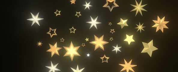 XMAS Stars - golden stars -