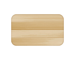 Vector realistic light brown wooden rectangle plaque. Wood texture signboard isolated on white background. 3d empty aged wooden frame for game sign, natural timber banner, menu, vintage message.