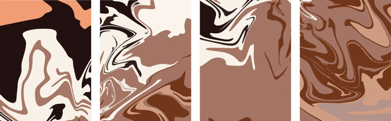 Vector text and background in coffee colors design coffee packaging background for text back view with coffee elements set poster banner vector file design elements