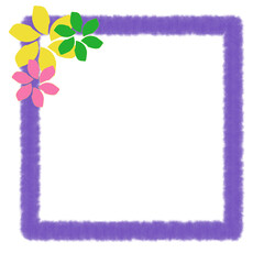 Obraz premium Purple square frame