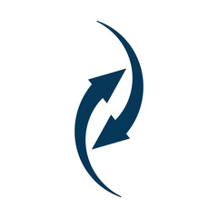 two arrows. flat design style. Suitable for data protection designs, presentations, reports, icons etc. vector design template