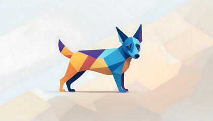 Colorful paper dogs