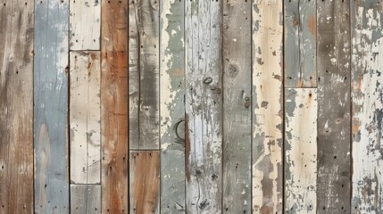 Old wooden planks with rustic paint. A vintage wood texture background perfect for various design projects or as a backdrop.