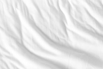 Close up white wrinkled fabric texture rippled surface and background, Soft focus.