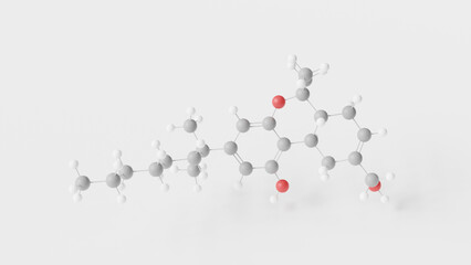 hu-210 molecule 3d, molecular structure, ball and stick model, structural chemical formula synthetic cannabinoid