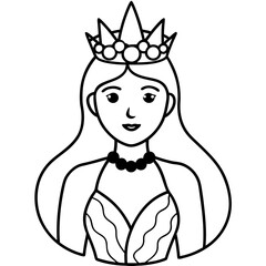 Beautiful little mermaid Underwater world Coloring book for kids