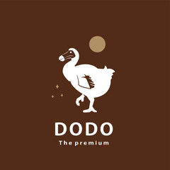 vintage retro hipster dodo logo vector outline silhouette art icon © Artoniumw