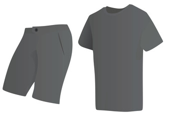 Naklejka premium T shirt and shorts. vector illustration