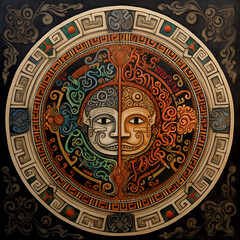 Intricate Mayan Calendar Art.
Stunning digital illustration of a Mayan calendar, rich in cultural symbolism and vibrant colors. Ideal for educational content, historical projects, and art collections.