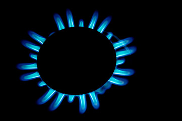 gas stove burner flame