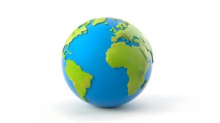 Fototapeta premium Sleek and Modern 3D Globe Icon for Global Business and Technology Concepts