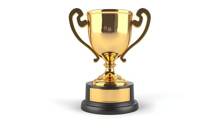 Fototapeta premium Stylized Golden Trophy Icon for Depicting Awards and Achievements