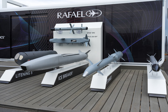 BERLIN - JUNE 05, 2024: The stand of Rafael Advanced Defense Systems (Israel). ILA Berlin Air Show 2024.