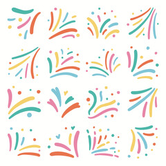 sparkle congratulation celebrate ribbon party carnival firecracker colorful