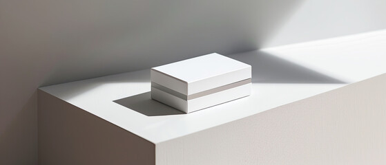 Product images of packaging, cloth bags, boxes, bags, cream jars, minimalist style.